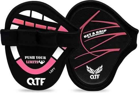 QTF Lifting Grips for Weightlifting Rubber Gloves Gym Palm Protector Grip Pads Replacement of Workout Gloves for Men & Women - Pads for Gym Weightlifting, & Pull Ups in Kuwait