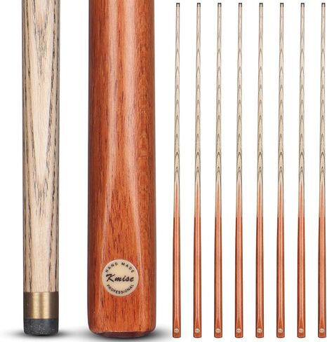 Kmise Pool Cue Sticks, 57"/58" Hardwood Professional Pool Cue Set of 4/6/8, One-Piece Pool Cues Sticks 20OZ with 13 MM Tips, Pool Table Billiard Cue Stick for Bar/Home/Billiard Room in Kuwait