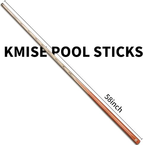 Kmise Pool Cue Sticks, 57"/58" Hardwood Professional Pool Cue Set of 4/6/8, One-Piece Pool Cues Sticks 20OZ with 13 MM Tips, Pool Table Billiard Cue Stick for Bar/Home/Billiard Room in Kuwait