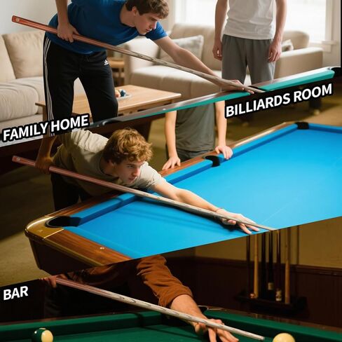 Kmise Pool Cue Sticks, 57"/58" Hardwood Professional Pool Cue Set of 4/6/8, One-Piece Pool Cues Sticks 20OZ with 13 MM Tips, Pool Table Billiard Cue Stick for Bar/Home/Billiard Room in Kuwait