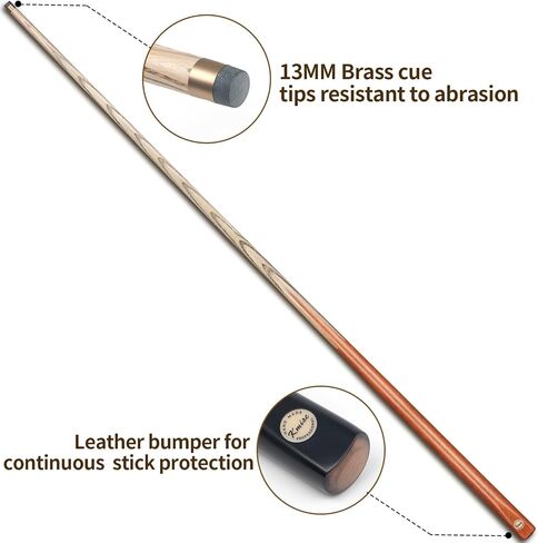 Kmise Pool Cue Sticks, 57"/58" Hardwood Professional Pool Cue Set of 4/6/8, One-Piece Pool Cues Sticks 20OZ with 13 MM Tips, Pool Table Billiard Cue Stick for Bar/Home/Billiard Room in Kuwait