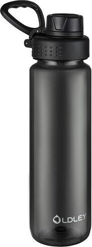 زجاجات مياه OLDLEY 20oz زجاجة مياه تريتان خالية من BPA مع مقبض حمل وغطاء صنبور، زجاجة مياه للأطفال مانعة للتسرب للمنزل، والسفر، والمدرسة، وفي الهواء الطلق، شفافة in Kuwait