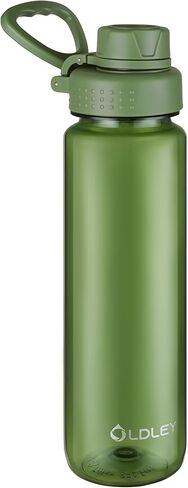 OLDLEY Water Bottles 20oz BPA Free Tritan Water Bottle with Carry Handle and Spout Lid, Leakproof Kids Water Bottle for Home,Travel, School, Outdoors, Transparent in Saudi Arabia