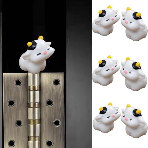Cute Mini Creative Face Kissed Little Cow Hinge Heads Decorative Topper Set 6PCS, Home Decoration,Magnetic Hinge Head Toppers Door Hinge in Saudi Arabia