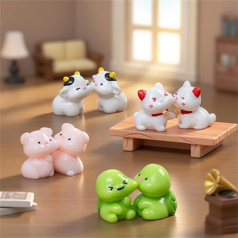 Cute Mini Creative Face Kissed Little Cow Hinge Heads Decorative Topper Set 6PCS, Home Decoration,Magnetic Hinge Head Toppers Door Hinge in Saudi Arabia