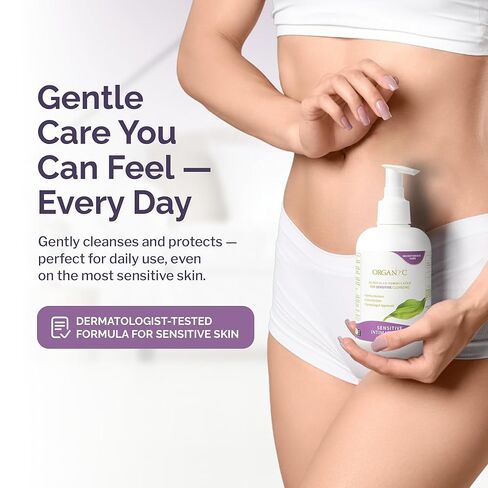Organyc Feminine Wash for Incontinence, Gentle Intimate Wash for Women with Thyme Extract, Feminine Hygiene Supplies, 8.5 fl oz in Kuwait