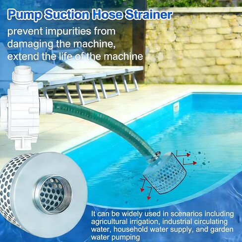 مصفاة شفط بفتحة مستديرة مقاس 2 بوصة للمضخات، مصفاة شفط مضخة مطلية بالفولاذ الكربوني NPT لإزالة قمامة الحطام مما يقلل من دخول المواد الصلبة in Kuwait