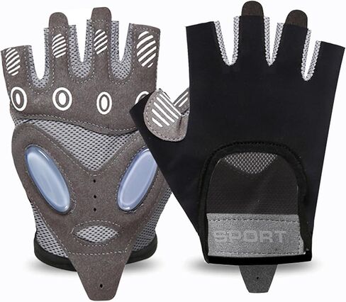 Fingerless Cycling Gloves Women Anti-Slip Shockproof Mesh Lightweight Workout Gloves Gym Exercise Fitness Rowing in Saudi Arabia