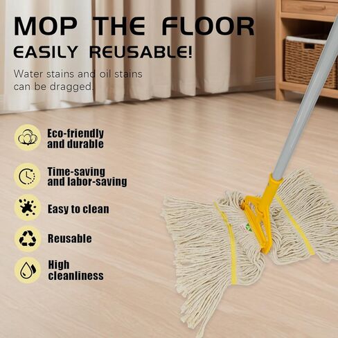 MOP HEAD Replacement Mop Mop Head Industrial Mops Industrial Moppe Head Moppe Mopps for Floors استبدال سلسلة Mop Tete de Moppe التجارية Tête de Moppe White Mop Floor Mop in Kuwait