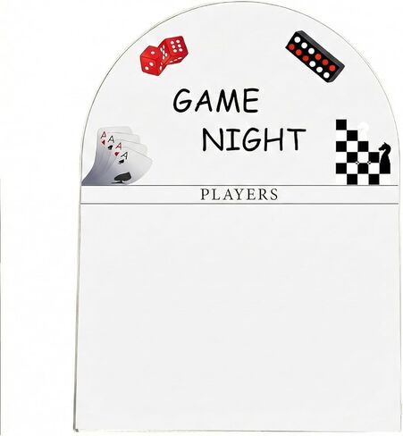 لوحة نتائج الألعاب الشخصية، لوحة نتائج ليلية للعبة عائلية مخصصة، متتبع النتائج الليلية للعبة منقوش بالأكريليك، لوحة نتائج ألعاب أكريليك قابلة لإعادة الاستخدام، مثالية لغرف الألعاب والتجمعات العائلية (5 بوصات × 7 بوصات) in Kuwait