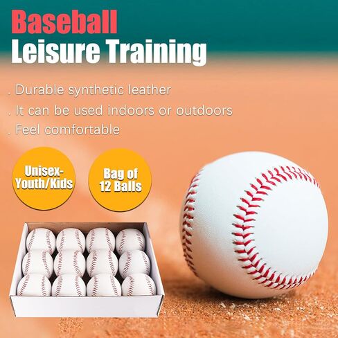 12 Pack 9 inch Sports Practice Autograph Baseballs for Adult/Youth Training Baseballs Bulk for Pitching, Throwing, Signature, Collection in Kuwait