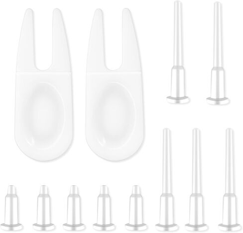 Yoga Ball Plug Replacement, 10 Pieces Plastic Exercise Ball Plug Replacement Fitness Exercise Balls Air Stopper Pin Adapter Kit with 2 PCS Plugs Puller for Fitness Balls Inflatable Bed Pool, White in Saudi Arabia