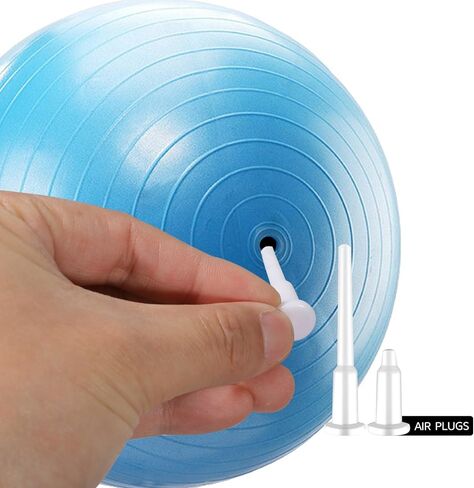 Yoga Ball Plug Replacement, 10 Pieces Plastic Exercise Ball Plug Replacement Fitness Exercise Balls Air Stopper Pin Adapter Kit with 2 PCS Plugs Puller for Fitness Balls Inflatable Bed Pool, White in Saudi Arabia