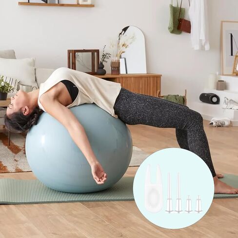 Yoga Ball Plug Replacement, 10 Pieces Plastic Exercise Ball Plug Replacement Fitness Exercise Balls Air Stopper Pin Adapter Kit with 2 PCS Plugs Puller for Fitness Balls Inflatable Bed Pool, White in Saudi Arabia