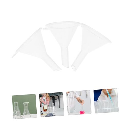 Alipis 3pcs Plastic Separating Funnel Set Laboratory Grade Wide Mouth Funnel Filter for Liquid Filling and Transfer in Saudi Arabia