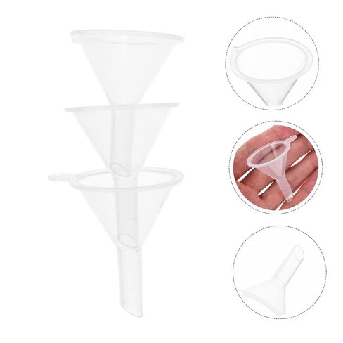 Alipis 3pcs Plastic Separating Funnel Set Laboratory Grade Wide Mouth Funnel Filter for Liquid Filling and Transfer in Saudi Arabia