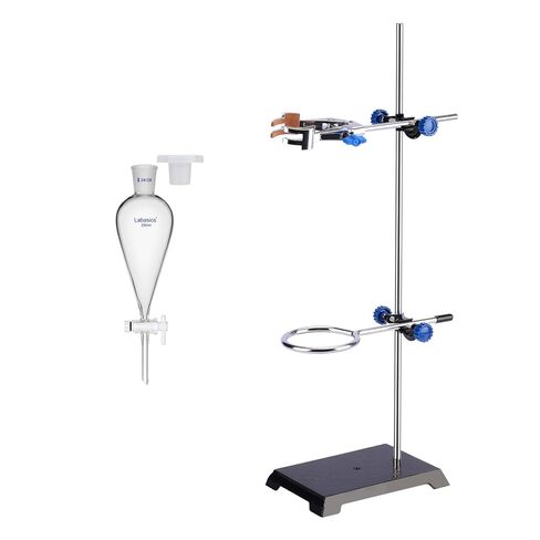 Labasics Bundle-2 Items: 250 ml Conical Separatory Funnel and Lab Stand and Clamp Set in Saudi Arabia