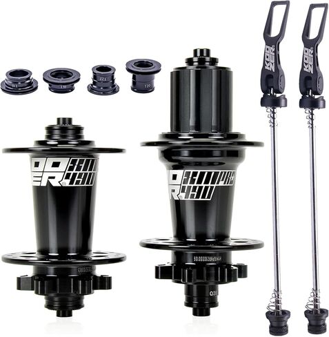 BestParts XM490 PRO MTB Mountain Bike 32H 135mm 6 Bolt Quick Release Disc Brake Hub Set، الألومنيوم الكامل 6 مخالب MTB المحور الخلفي 5x135mm HG/المحور الأمامي 5x100mm متوافق مع Shimano 8-11S وSRAM 8-10S in Saudi Arabia