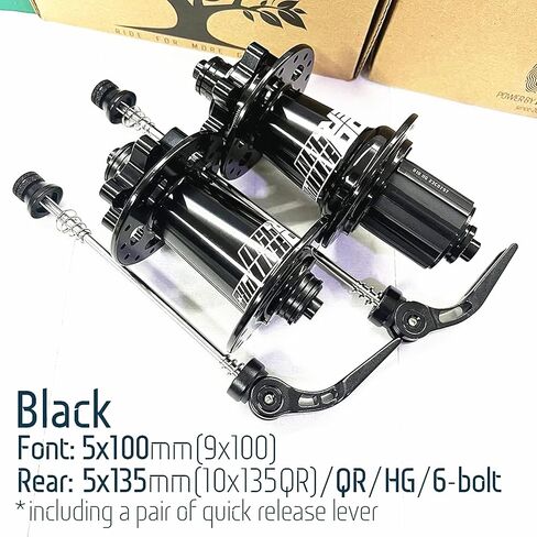 BestParts XM490 PRO MTB Mountain Bike 32H 135mm 6 Bolt Quick Release Disc Brake Hub Set، الألومنيوم الكامل 6 مخالب MTB المحور الخلفي 5x135mm HG/المحور الأمامي 5x100mm متوافق مع Shimano 8-11S وSRAM 8-10S in Saudi Arabia