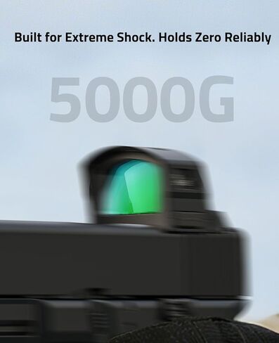 CVLIFE BearMight Auto-Brightness Green Dot Sight with Hood for RMS/RMSc, 5000G Shockproof, 3 MOA Dot Open Reflex Optics, Motion Awake Scope for Compact Pistol, with Adapter for RMR/MOS/21mm Picatinny in Saudi Arabia