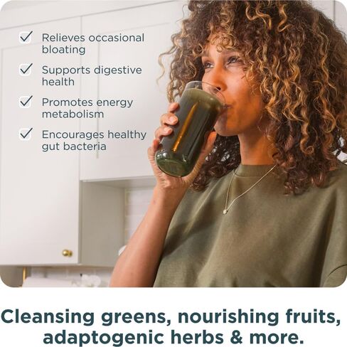 Ancient Nutrition Organic SuperGreens Bloat Relief, Digestive Enzymes, Prebiotic Fiber & Probiotics, Supports Bloat Relief & Digestive Health, 25 Superfoods, Citrus Apple, 25 Servings in Saudi Arabia
