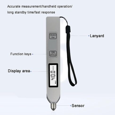 Pen-Type Vibration Tester with Backlit LCD Screen and High-Sensitivity Probe, Used for Mechanical Fault Detection. in Saudi Arabia
