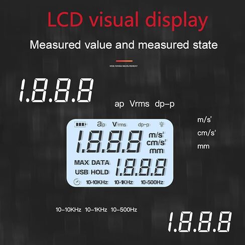 Digital Vibration Meter, a Portable Vibration Analyzer, Equipped with a high-Sensitivity Probe, can Store Data Measure Vibration Acceleration, Velocity and Displacement in Saudi Arabia