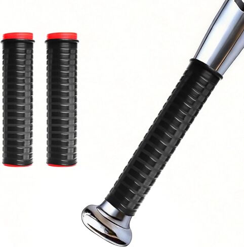 2-Pack Cold Shrink Grip Sleeve for Baseball Bat, 8.7"-10.6" Expansion Non-Slip Long Overgrip, Vibration Dampening Handle Cover for Baseball, Softball, Hockey Sticks, Fishing Rods & Tools in Saudi Arabia