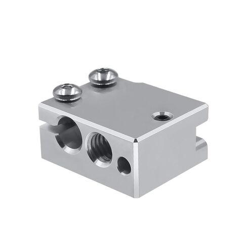 Volcano Heater Block Aluminum/Copper 20 * 24 * 11.5mm for Hotend PT100 Sensor Thermistor 3D Printer Parts(Aluminum) in Saudi Arabia
