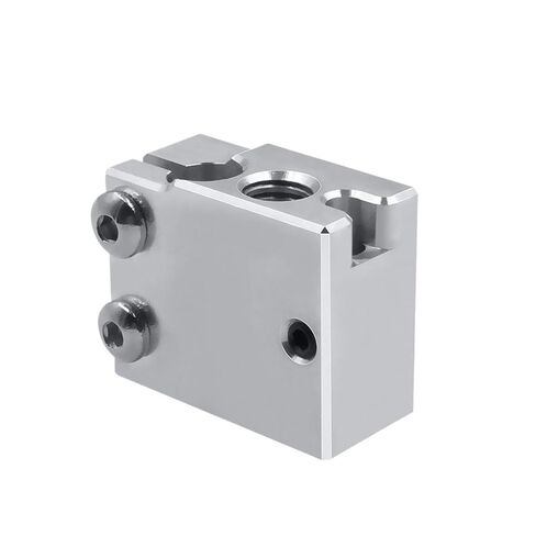 Volcano Heater Block Aluminum/Copper 20 * 24 * 11.5mm for Hotend PT100 Sensor Thermistor 3D Printer Parts(Aluminum) in Saudi Arabia