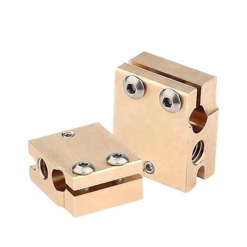 Volcano Heater Block Aluminum/Copper 20 * 24 * 11.5mm for Hotend PT100 Sensor Thermistor 3D Printer Parts(Aluminum) in Saudi Arabia
