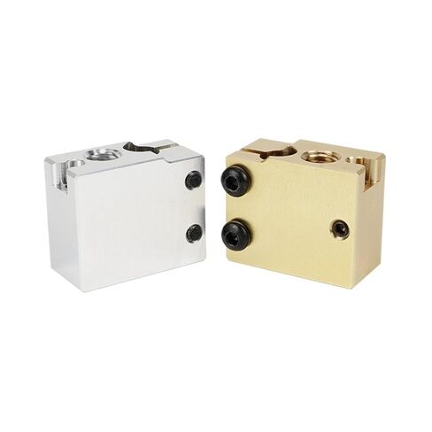 Volcano Aluminum or Plated Copper Brass Heat Block for Hotend 3D Printer Extruder Heated(PT100 Aluminum) in Saudi Arabia