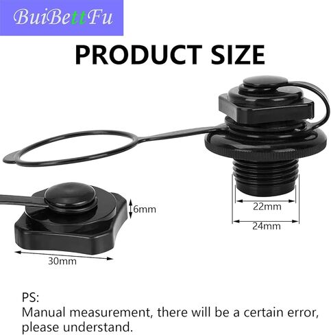 Inflatable Boat Air Valve, 24mm Inflatable Boat Spiral Air Plugs One-Way Inflation Replacement Screw for Inflatable Boat (2/Pack) in Saudi Arabia