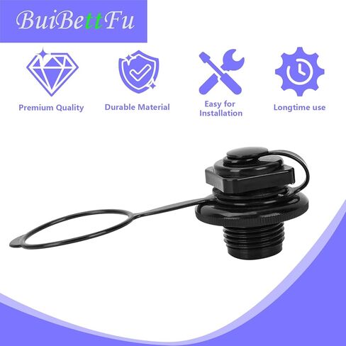 Inflatable Boat Air Valve, 24mm Inflatable Boat Spiral Air Plugs One-Way Inflation Replacement Screw for Inflatable Boat (2/Pack) in Saudi Arabia