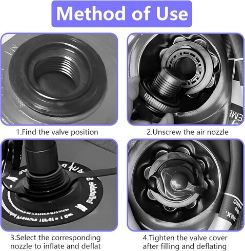 Inflatable Boat Air Valve, 24mm Inflatable Boat Spiral Air Plugs One-Way Inflation Replacement Screw for Inflatable Boat (2/Pack) in Saudi Arabia