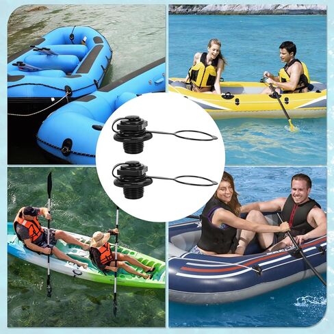 Inflatable Boat Air Valve, 24mm Inflatable Boat Spiral Air Plugs One-Way Inflation Replacement Screw for Inflatable Boat (2/Pack) in Saudi Arabia