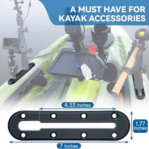 2PCS Kayak Track, Kayak Low Profile Track, Kayak Rail, Kayak Accessories Mount Track, Kayak Gear Track for Fishing Rod Holder, Fish Finder, Cup Holder, Anchor Cleats in Kuwait