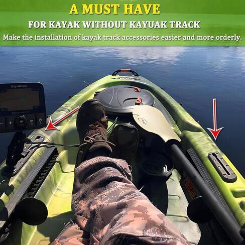 2PCS Kayak Track, Kayak Low Profile Track, Kayak Rail, Kayak Accessories Mount Track, Kayak Gear Track for Fishing Rod Holder, Fish Finder, Cup Holder, Anchor Cleats in Kuwait