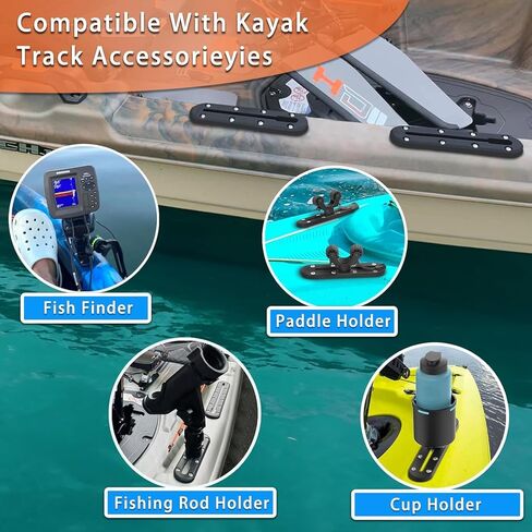 2PCS Kayak Track, Kayak Low Profile Track, Kayak Rail, Kayak Accessories Mount Track, Kayak Gear Track for Fishing Rod Holder, Fish Finder, Cup Holder, Anchor Cleats in Kuwait