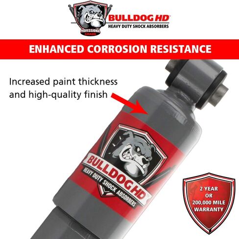 Bulldog HD HD1215-0018 Heavy Duty Rear Shock Absorber | Fits Select Freightliner Cascadia M2 Columbia FLD120 Century | Replaces Monroe 65490, Gabriel 85724 & 89443, Freightliner 1615817000 in Saudi Arabia