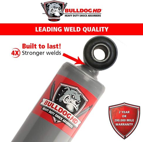 Bulldog HD HD1215-0018 Heavy Duty Rear Shock Absorber | Fits Select Freightliner Cascadia M2 Columbia FLD120 Century | Replaces Monroe 65490, Gabriel 85724 & 89443, Freightliner 1615817000 in Saudi Arabia