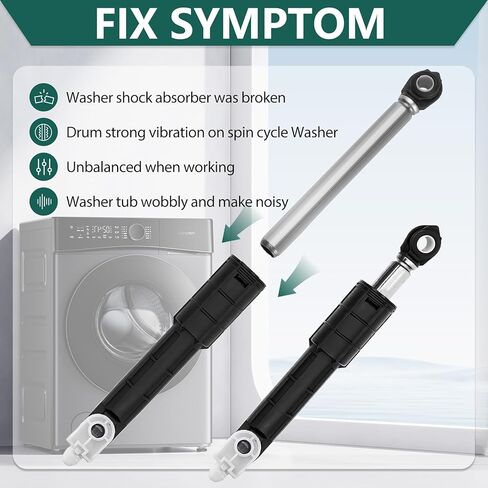 WH01X10425 ممتص الصدمات للغسالة 4 قطع متوافق مع غسالة ge يستبدل WH01X10260 1475704 1264427 AP4265856 PS1482318 EAP1482318 PD00001516 AP4368171 PS2345719 in Kuwait