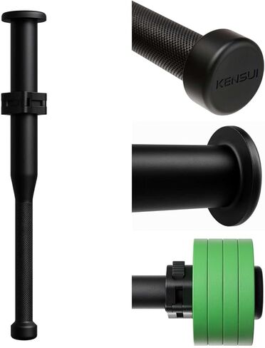 EZ-CLUB V2 MAX - نادي ثقيل الوزن قابل للتعديل - متوافق مع لوحات أولمبية مقاس 2 بوصة - طول 55 سم - يشمل الياقة - لقوة القبضة وحركة الكتف والتدريب على التدفق in Kuwait