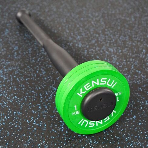 EZ-CLUB V2 MAX - نادي ثقيل الوزن قابل للتعديل - متوافق مع لوحات أولمبية مقاس 2 بوصة - طول 55 سم - يشمل الياقة - لقوة القبضة وحركة الكتف والتدريب على التدفق in Kuwait