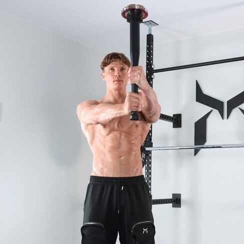 EZ-CLUB V2 MAX - نادي ثقيل الوزن قابل للتعديل - متوافق مع لوحات أولمبية مقاس 2 بوصة - طول 55 سم - يشمل الياقة - لقوة القبضة وحركة الكتف والتدريب على التدفق in Kuwait