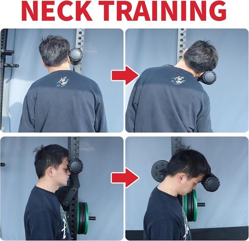 مدرب رقبة مطور على حامل، جهاز بناء عضلات الرقبة الاحترافي، مدلك الرقبة، مصحح الحدبة، مقوي يخفف آلام الرقبة، ويحسن وضعية الجسم، مثالي لصالة الألعاب الرياضية المنزلية in Kuwait