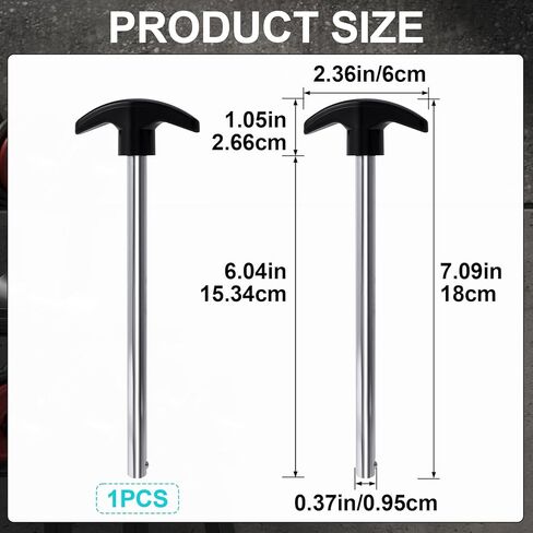 Weight Stack Pins, 3/8 Inch Diameter 6 Inch Length Heavy Duty Gym Locking Space Pin Replacement, Universal Weight Machine Pins for Fitness Exercise Equipment Home- 1 Pcs, Black in Saudi Arabia