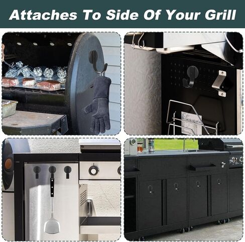 8 Pack Magnetic Hooks, Heavy Duty Strong Magnet Hangers for Grill, Refrigerator, Metal Door, Kitchen, Barbecue Tools in Kuwait
