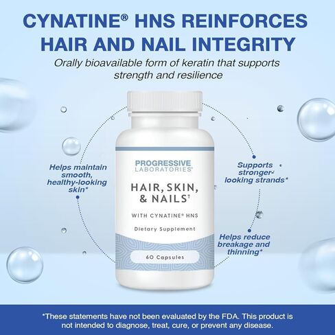 Hair, Skin & Nails Supplement – Dietary Supplements with Keratin (Cynatine HNS), Bamboo Silica, Biotin & TRAACS Minerals – Supports Strong Hair, Smooth Skin & Resilient Nails – 60 Vegetable Capsules in Kuwait