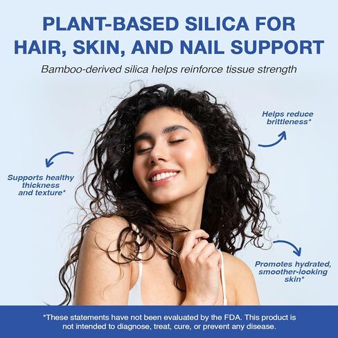 Hair, Skin & Nails Supplement – Dietary Supplements with Keratin (Cynatine HNS), Bamboo Silica, Biotin & TRAACS Minerals – Supports Strong Hair, Smooth Skin & Resilient Nails – 60 Vegetable Capsules in Kuwait